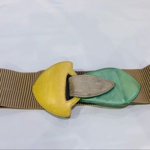 Cache | Vintage Multi-Colored Elastic Stretch Belt